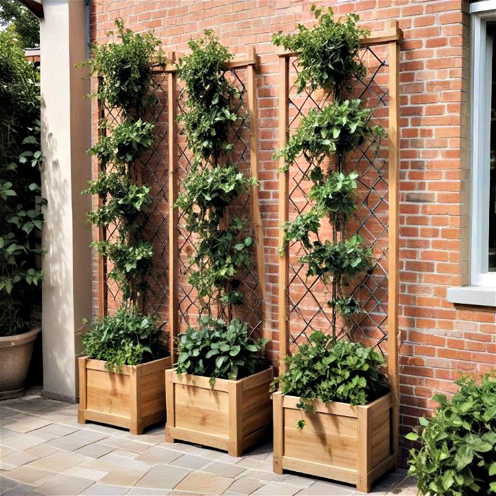 trellis with planters solution