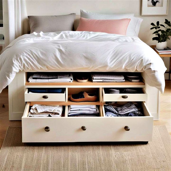 under bed storage to keep your bedroom tidy