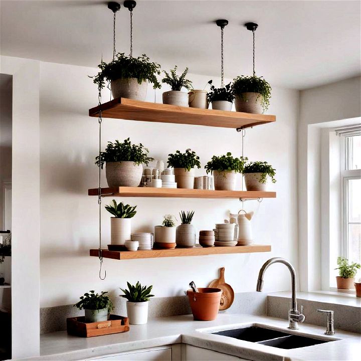 unique and stylish suspended shelving