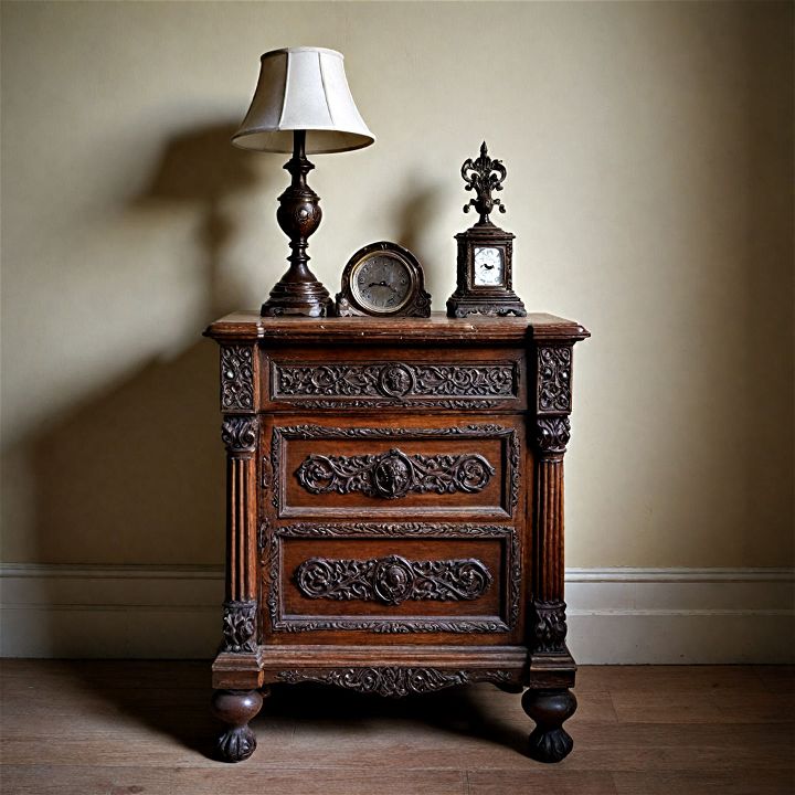 unique beautiful antique nightstand