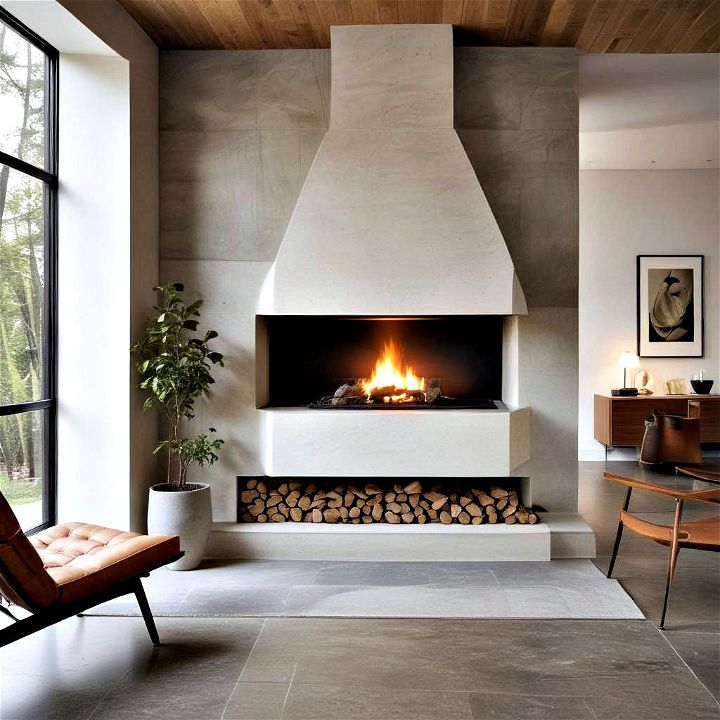 unique floating hearth fireplace
