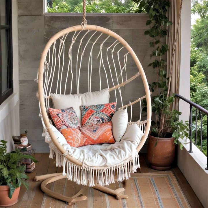 unique front porch hanging chairs or hammocks