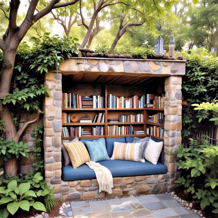 unique outdoor library nook