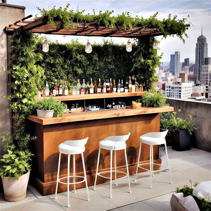 unique rooftop garden bar