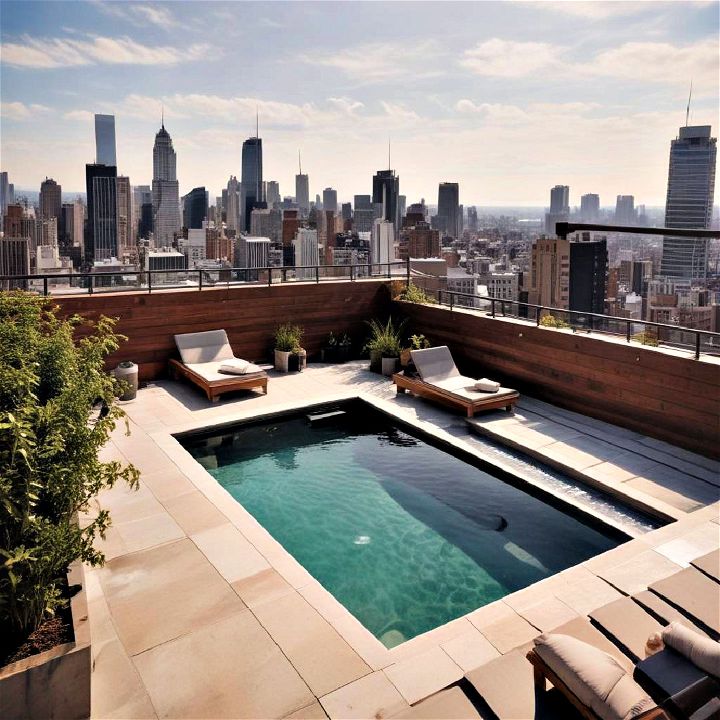 unique rooftop refuge small pool