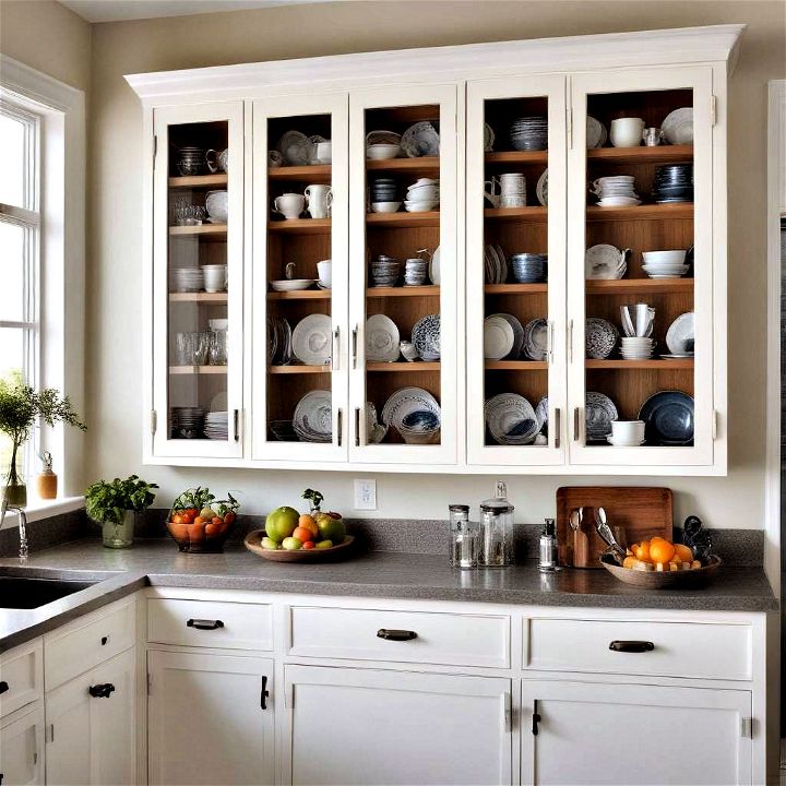 use of glass door cabinets