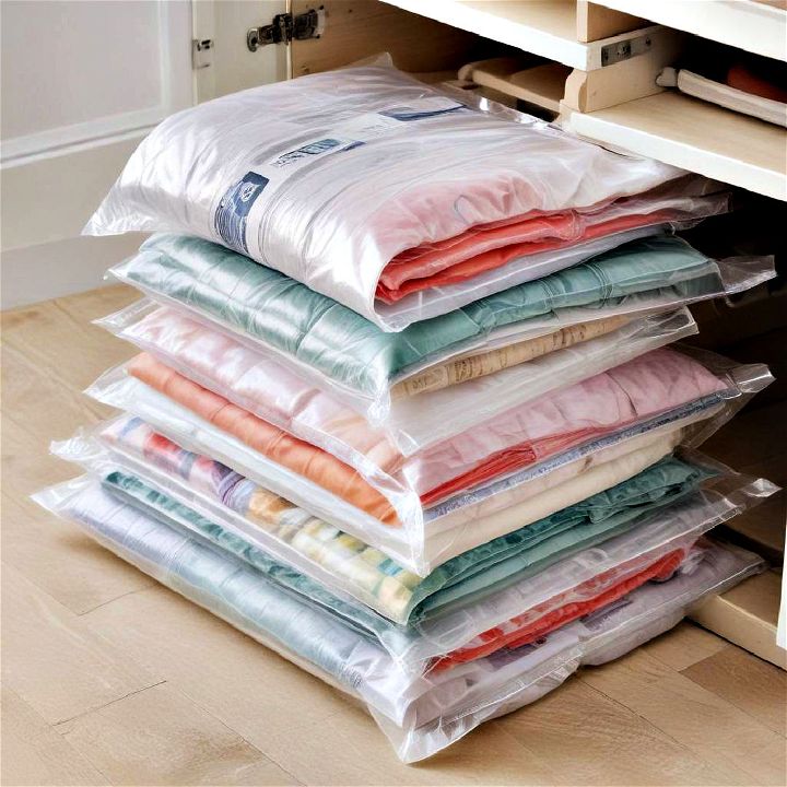 vacuum sealed bags for storing seasonal clothing