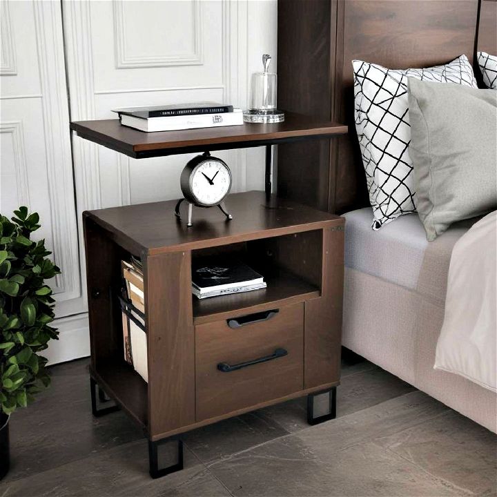 versatile and ergonomic adjustable height nightstand