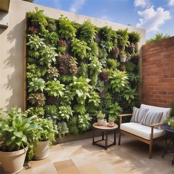 vertical garden wall for maximizing space
