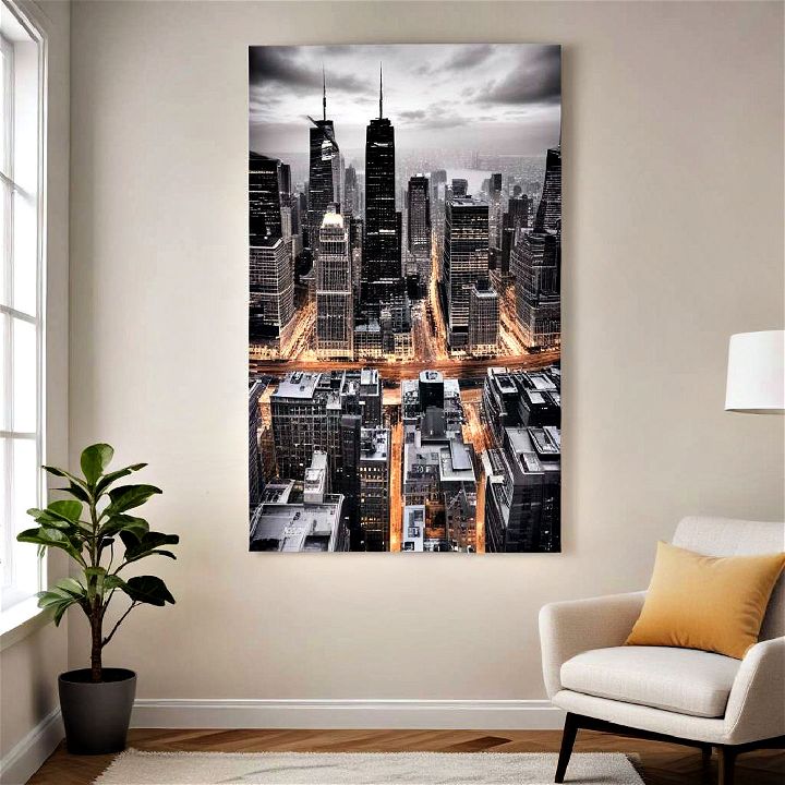 vertical panoramic display limited wall space