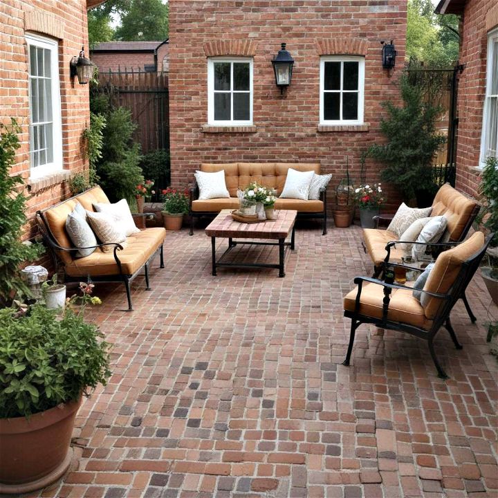 vintage vibe using reclaimed bricks