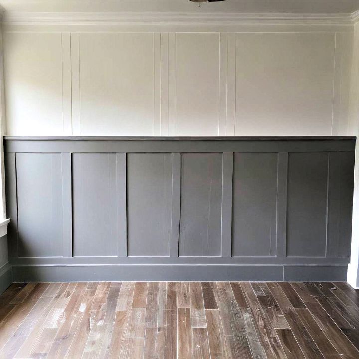 warm and inviting board and batten wainscoting