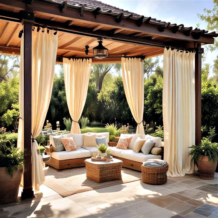 welcoming outdoor curtains for flexibility