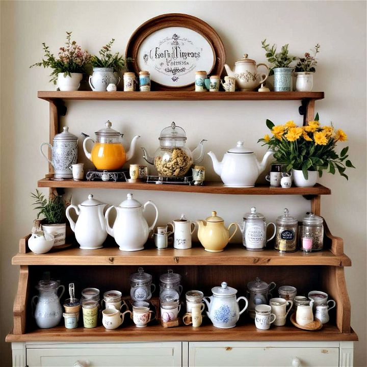whimsical and charming tea and coffee station