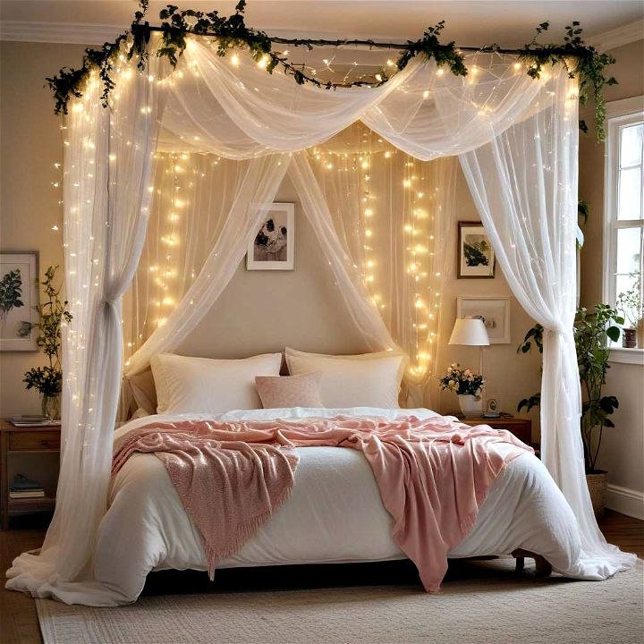 whimsical bed canopy for magical and intimate space