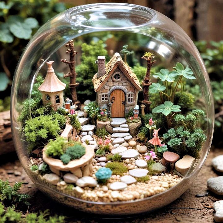 whimsical fairy garden terrarium