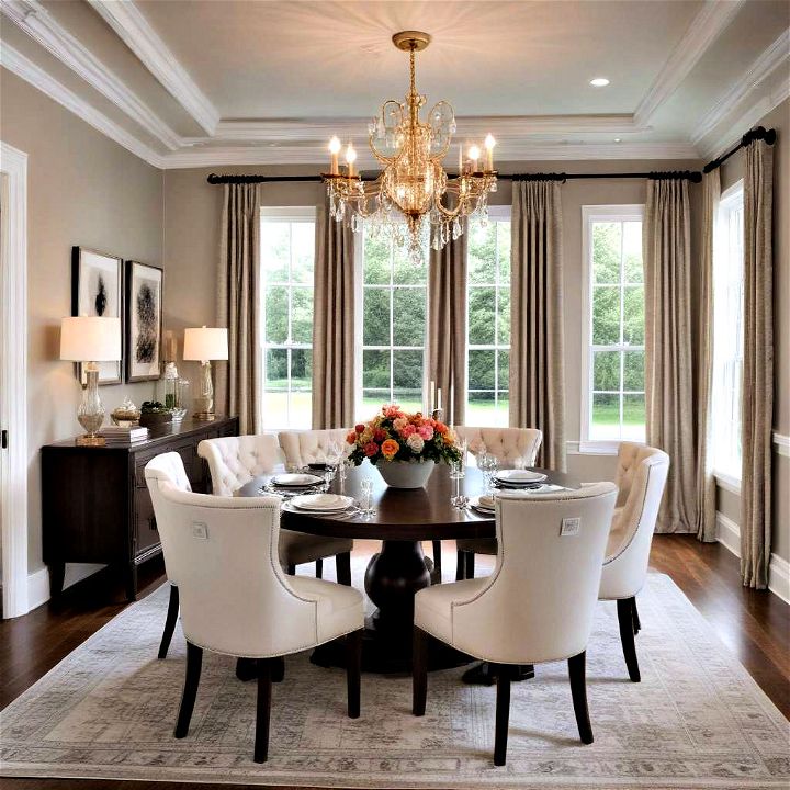 wonderful transitional style dining room