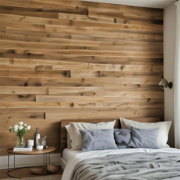 wood paneling accent wall