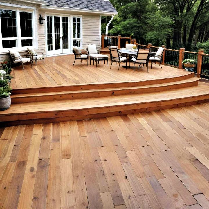 wooden deck for entertaining or relaxing