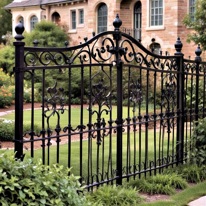wrought iron elegance garden fence