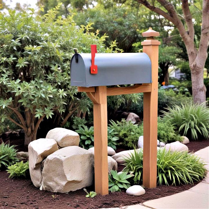 zen garden mailbox post