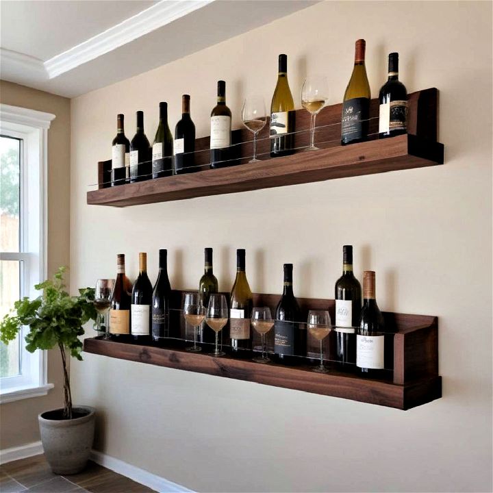 Floating Shelves for Wine Storage idea