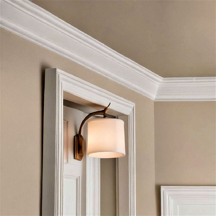 Softly textured crown molding