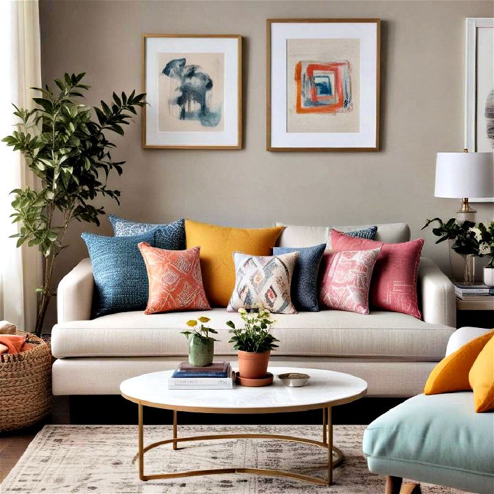 accent pillows to add a pop of color