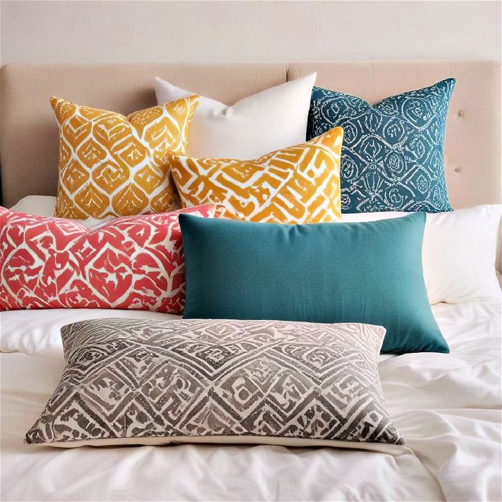 accentuate with bold throw pillows with minimal effort