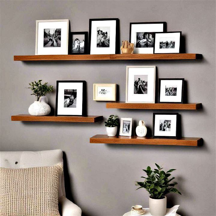 accessible picture ledge floating shelves