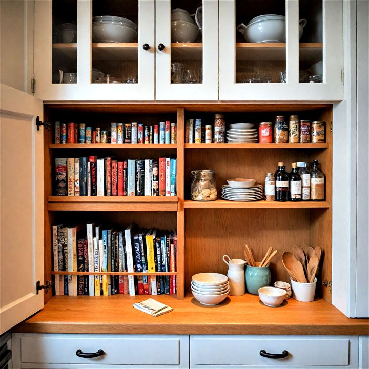 add a cookbook nook to keep them organized and easily accessible