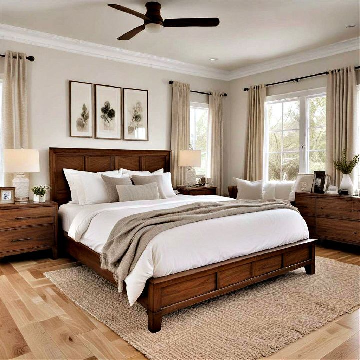 add warmth to your bedroom with wooden elements