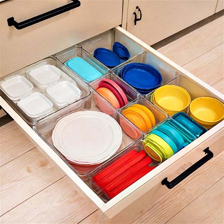 adjustable drawer inserts for tupperware
