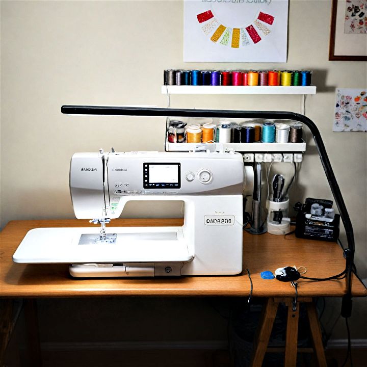 adjustable lighting for sewing room
