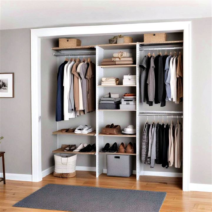 adjustable shelving to customize storage space