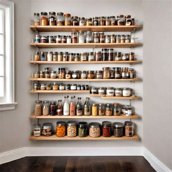adjustable wall mounted shelves for pantry