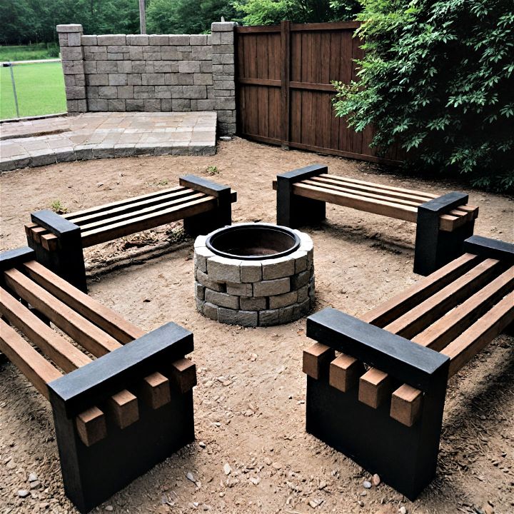 affordable and customizable cinder block benches