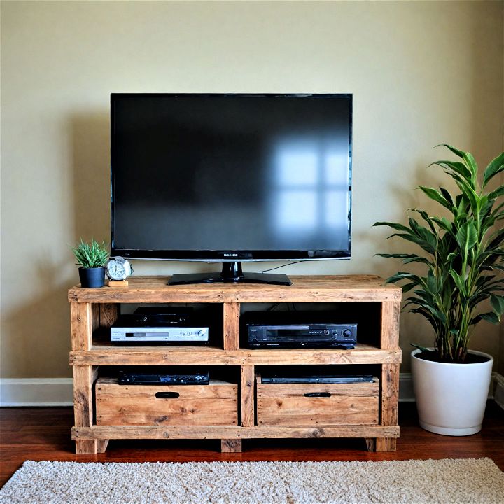 affordable and unique pallet tv stand