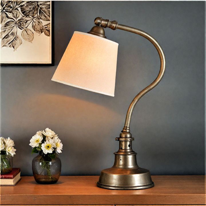 aged metal bedside lamps to bring light and character to any bedroom