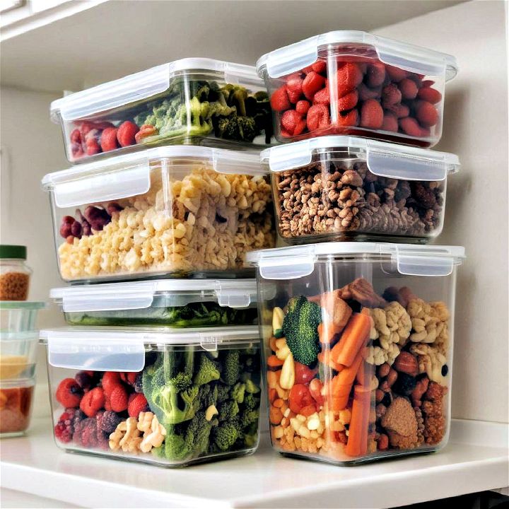 airtight containers to keep your food fresh