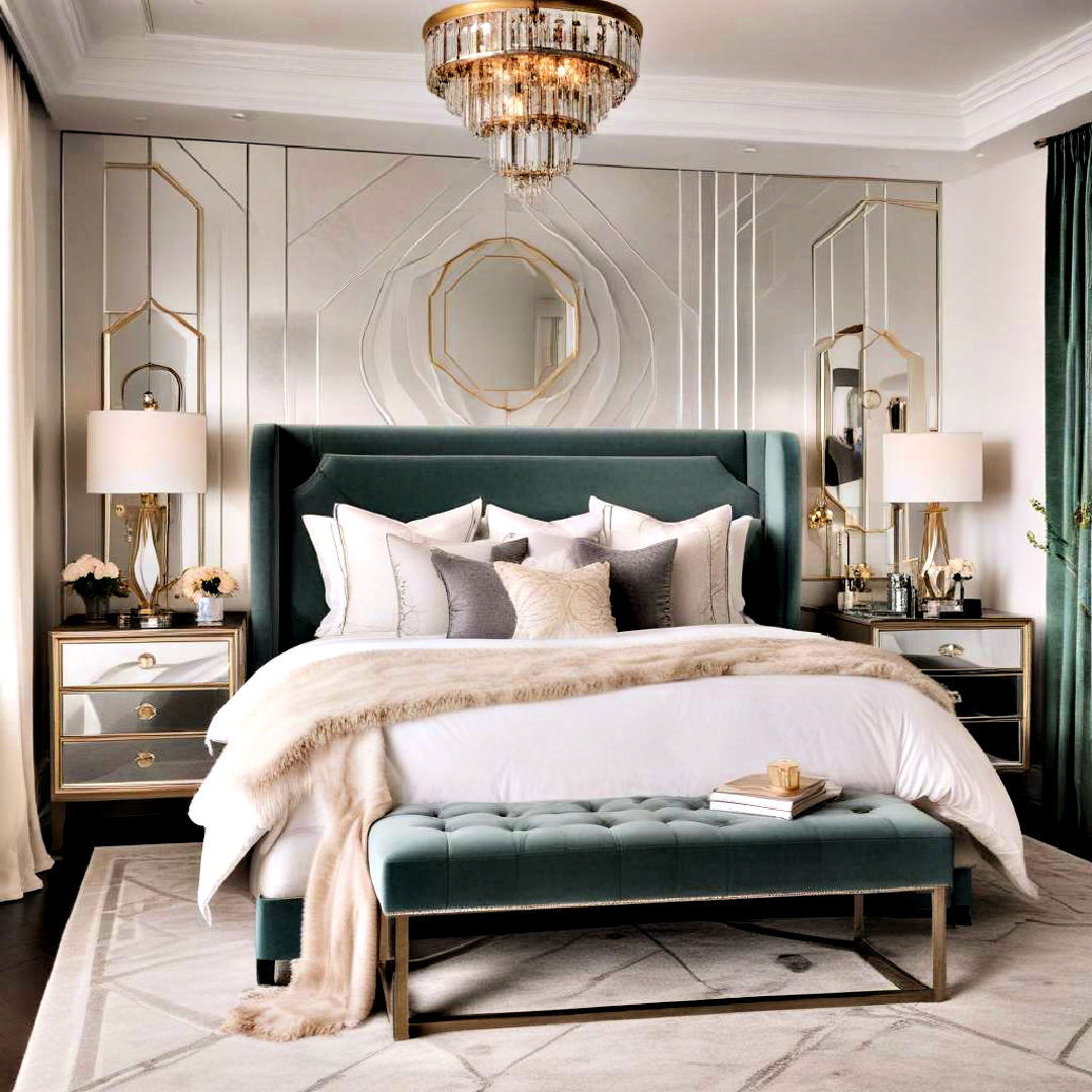 art deco glamour bedroom idea