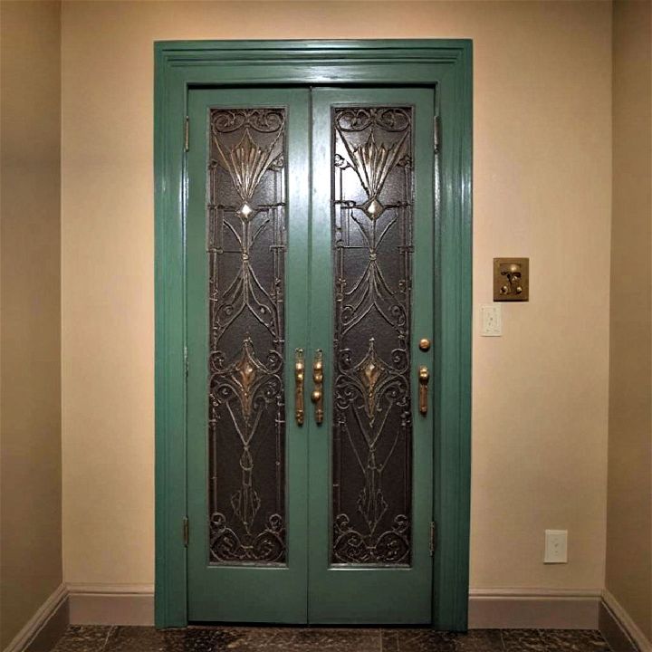 art deco inspired pantry door for adding dramatic flair