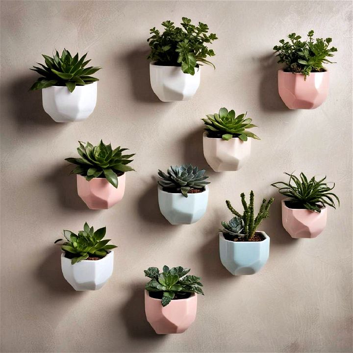 artistic indoor ceramic wall planters