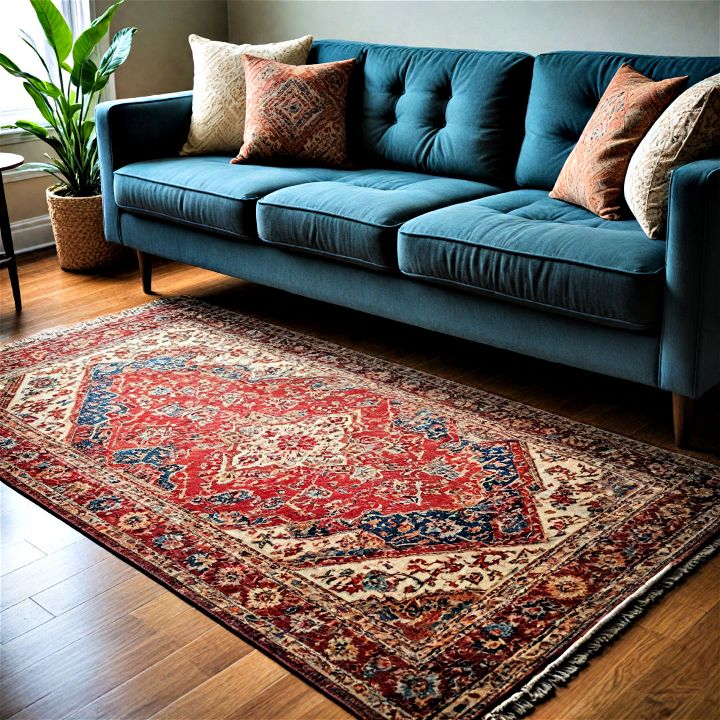 artistic rug to add warmth and comfort