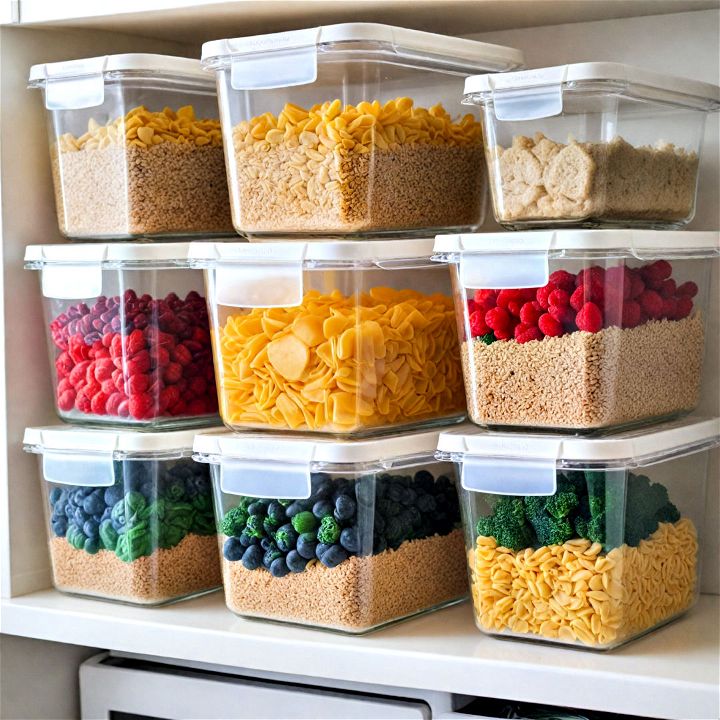 assign containers for specific ingredients