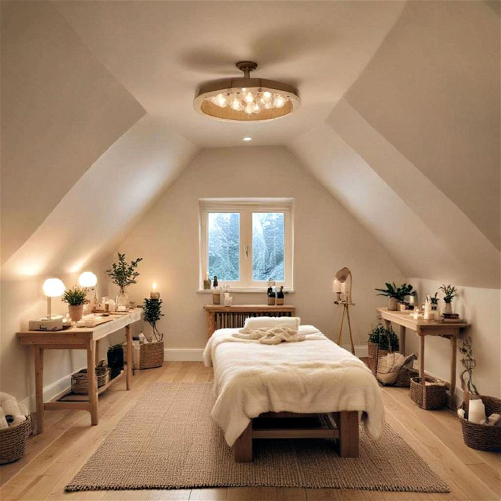 attic into a tranquil home spa