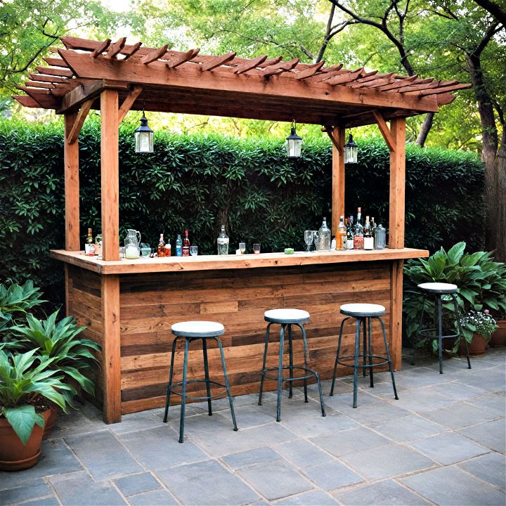 backyard bar for socializing and relaxing with your favorite beverages