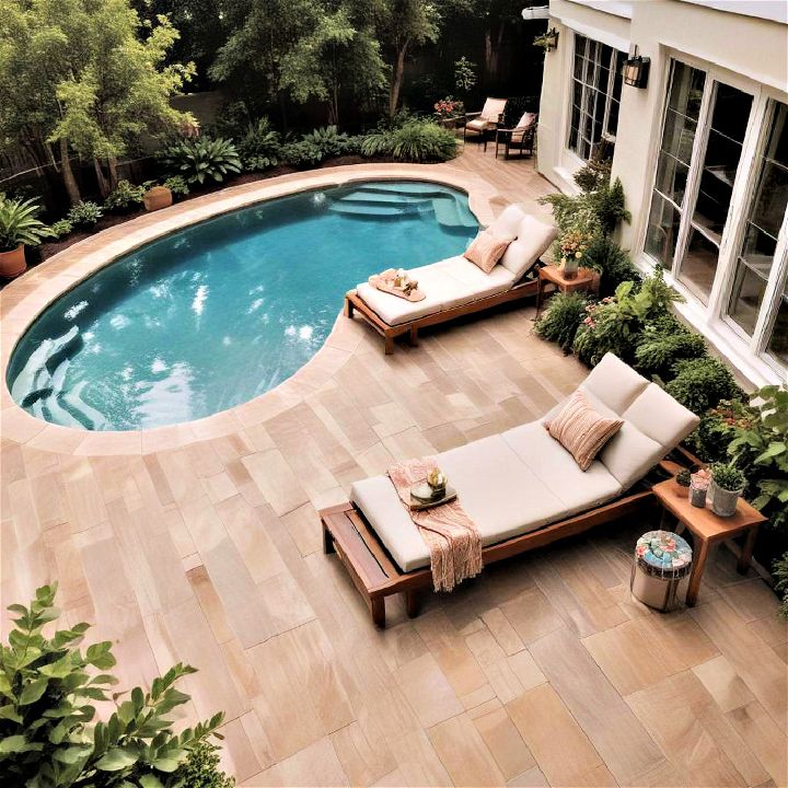 backyard poolside deck paradise