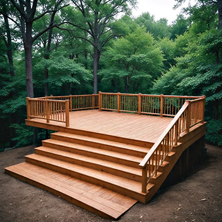 backyard raised deck