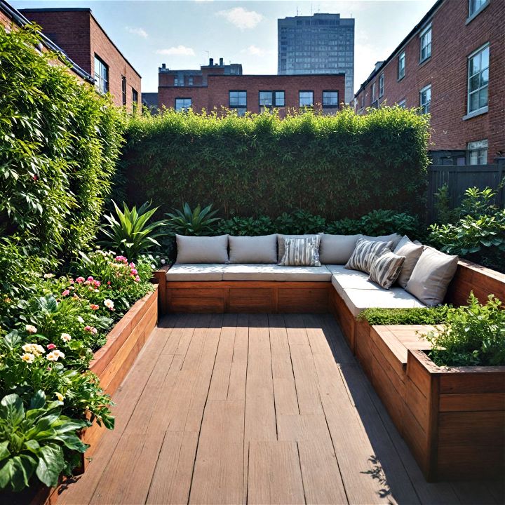 backyard rooftop garden deck